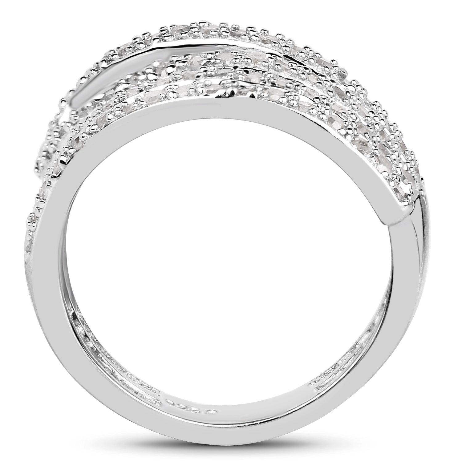 0.83 Carat Genuine White Diamond .925 Sterling Silver Ring on sale at MyriadMart