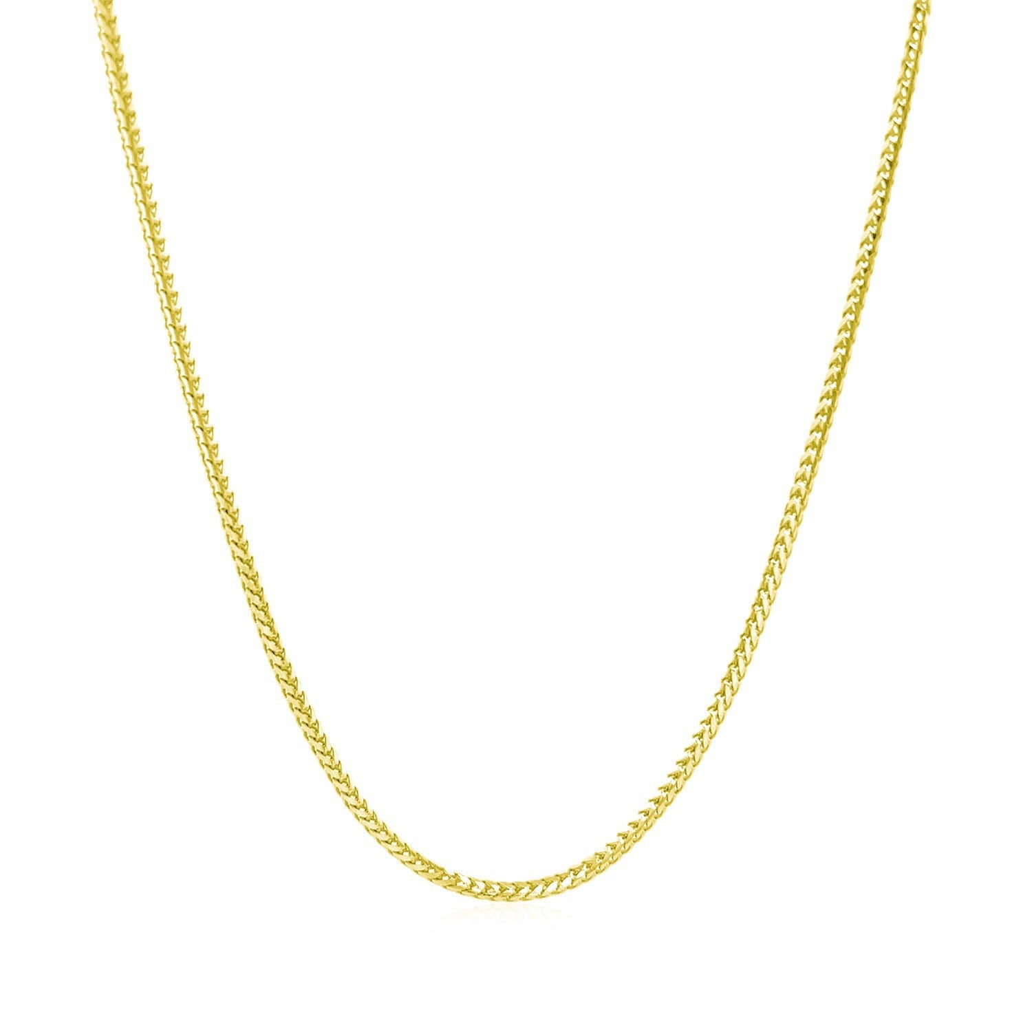 14k Yellow Gold Franco Chain 1.2mm on sale at MyriadMart