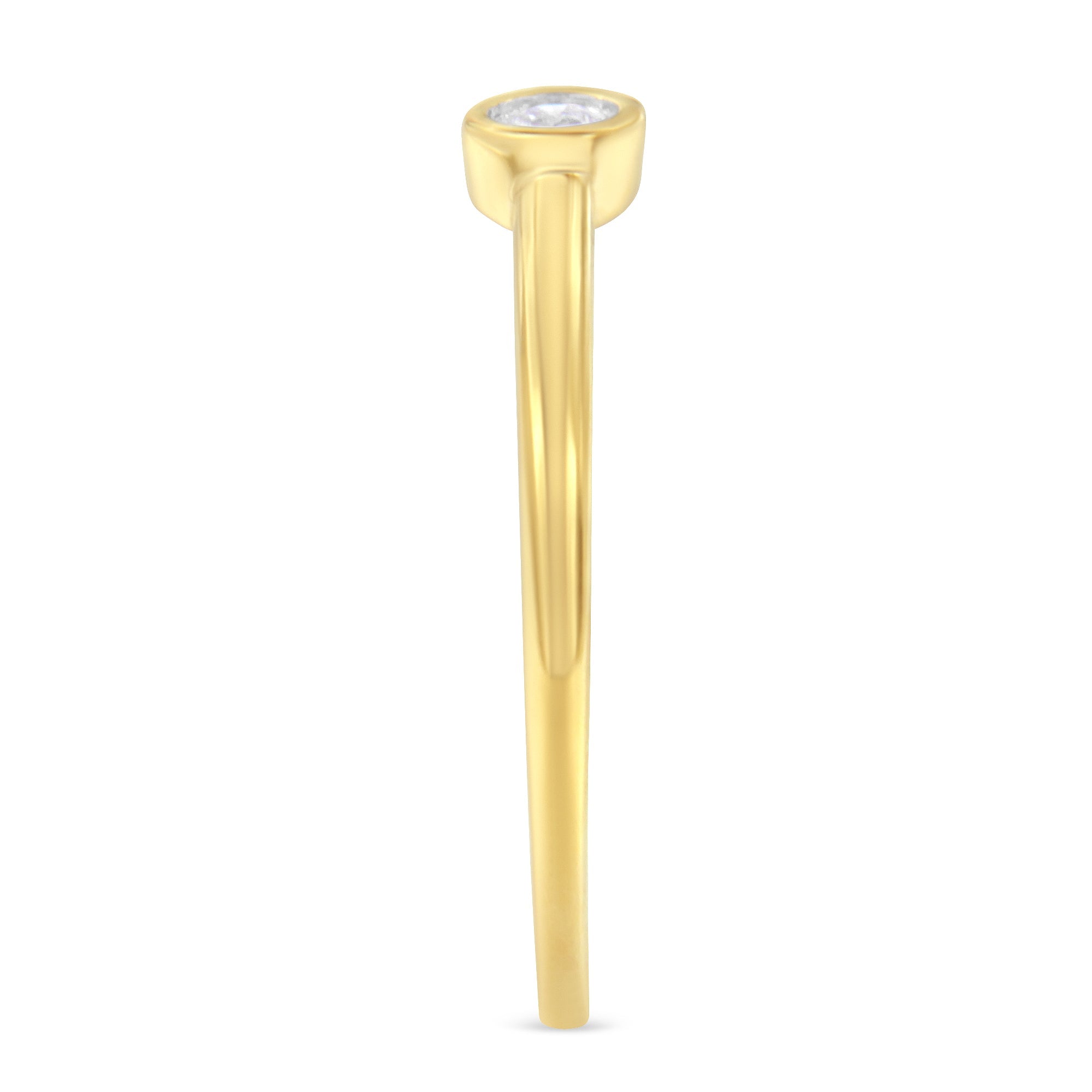 14K Yellow Gold Plated .925 Sterling Silver Miracle Set Diamond Ring 1/20 Cttw, J-K Color, I1-I2 Clarity - Size 6 on sale at MyriadMart