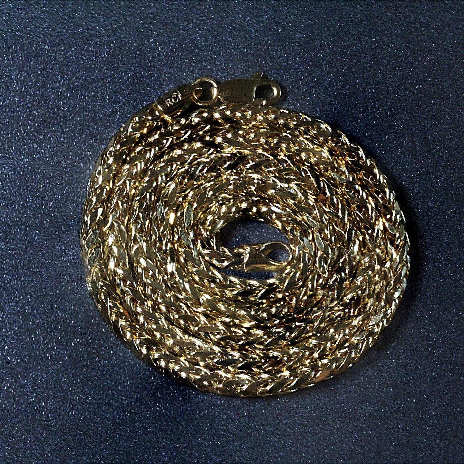 3.15mm 14k Yellow Gold Diamond Cut Round Franco Chain on sale at MyriadMart