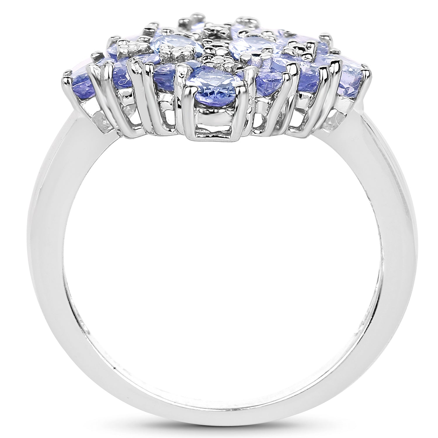 2.72 Carat Genuine Tanzanite .925 Sterling Silver Ring on sale at MyriadMart