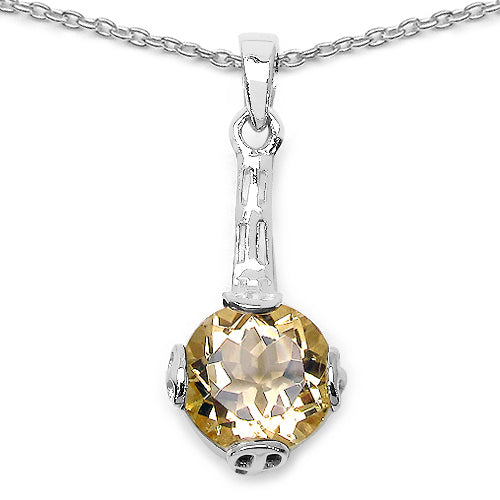 11.40 Carat Genuine Citrine .925 Sterling Silver Ring, Pendant and Earrings Set on sale at MyriadMart