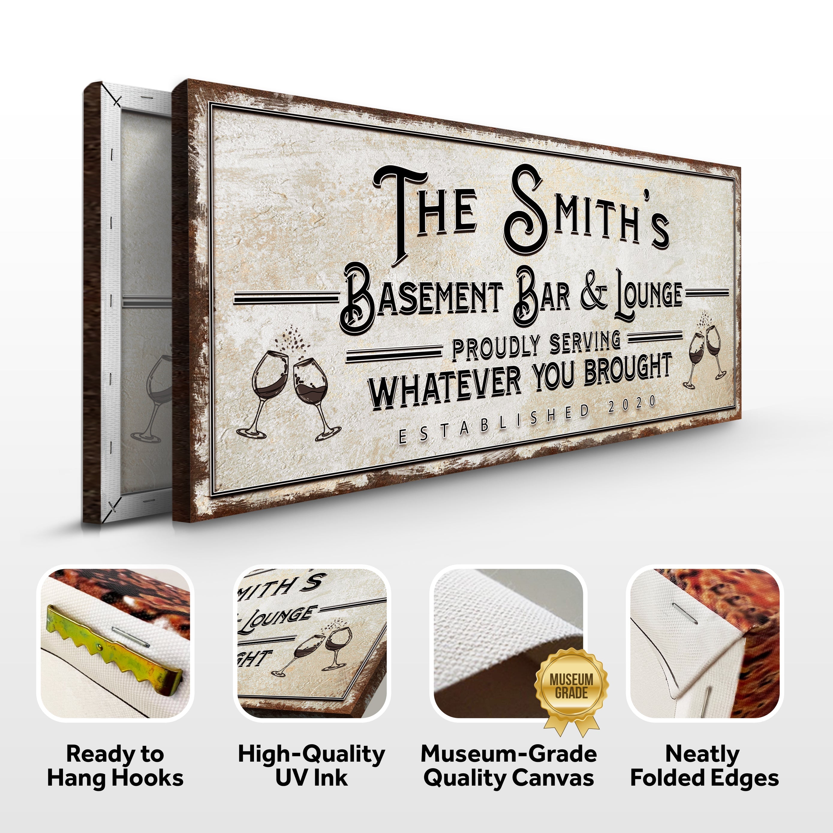 Basement Bar And Lounge Sign on sale at MyriadMart