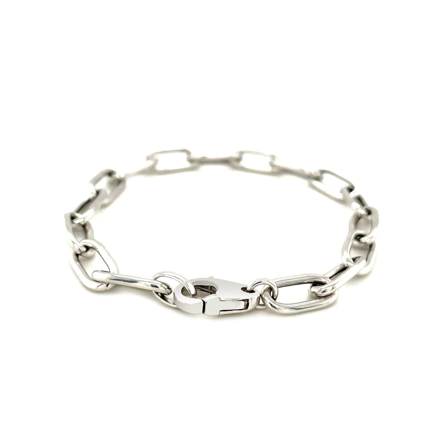 Sterling Silver Wide Paperclip Chain Bracelet on sale at MyriadMart