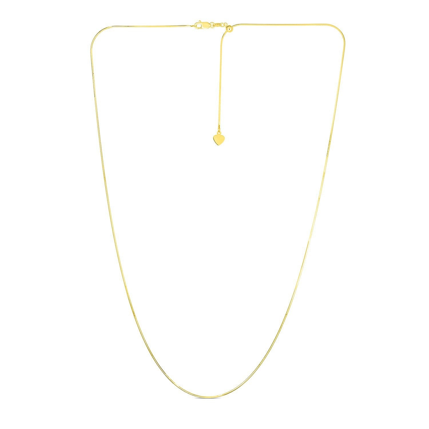 14k Yellow Gold Adjustable Snake Chain 0.85mm on sale at MyriadMart