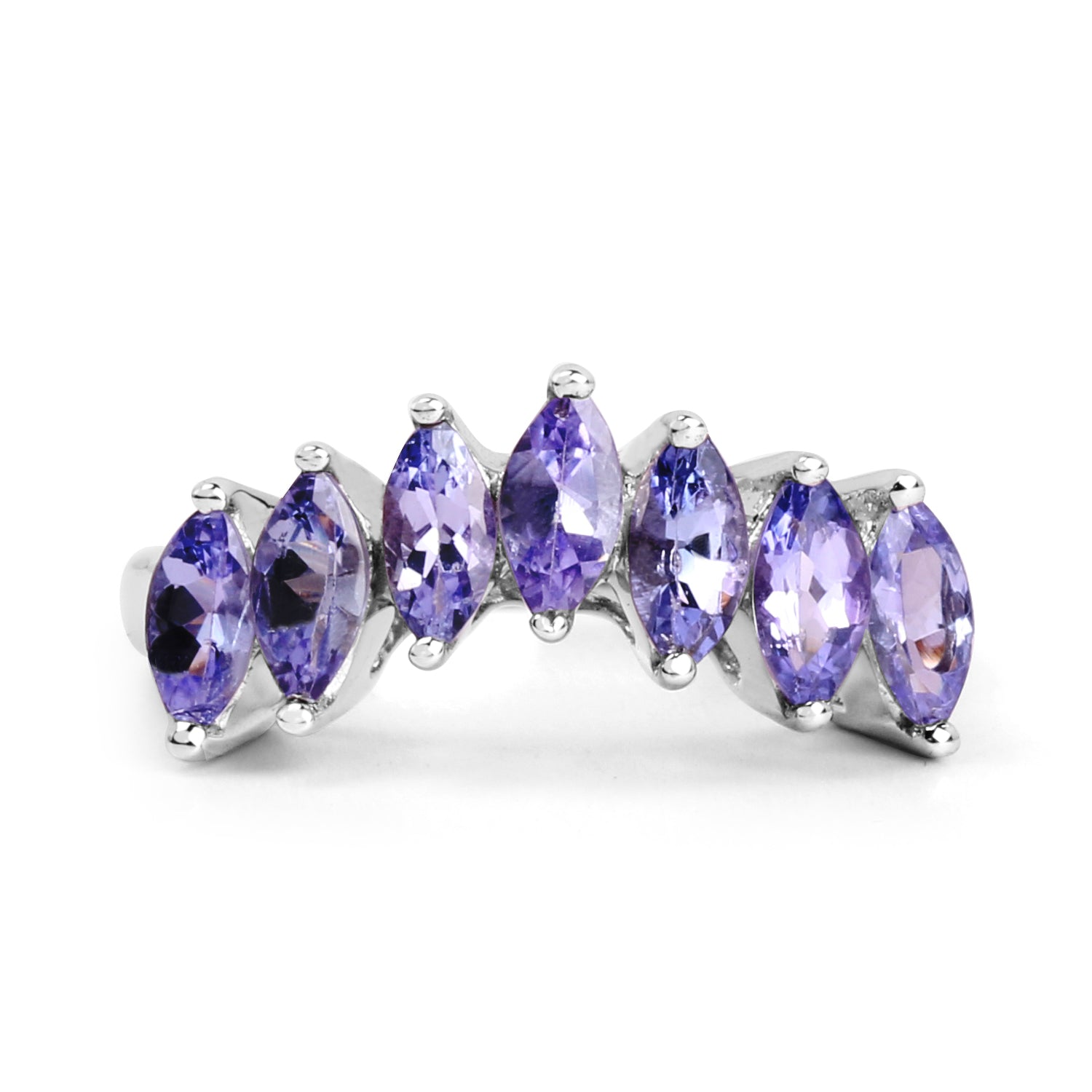 1.68 Carat Genuine Tanzanite .925 Sterling Silver Ring on sale at MyriadMart