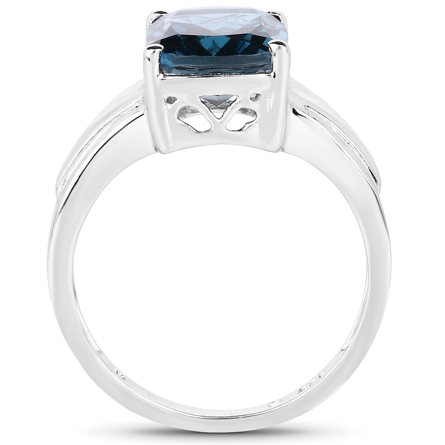 3.50 Carat Genuine London Blue Topaz .925 Sterling Silver Ring on sale at MyriadMart