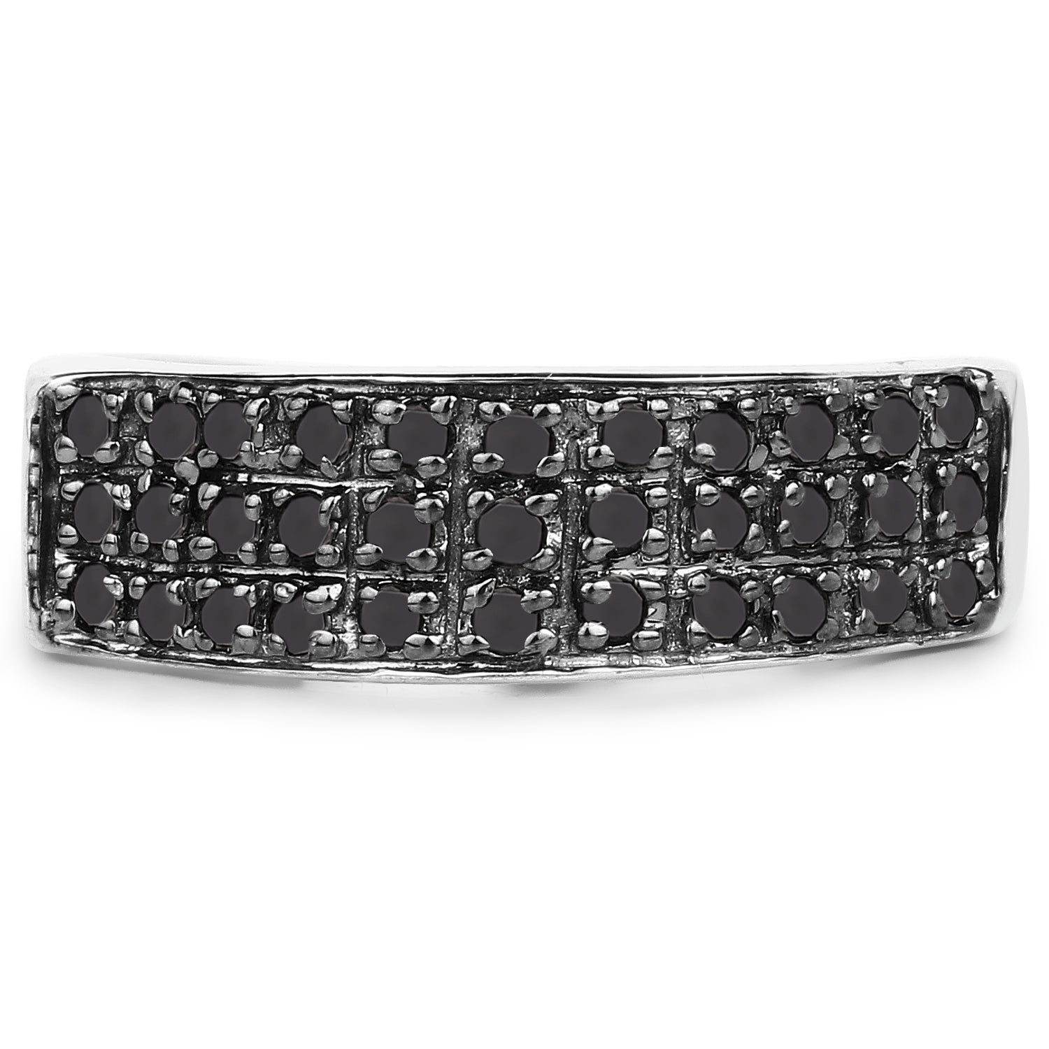 0.35 Carat Genuine Black Diamond .925 Sterling Silver Ring on sale at MyriadMart