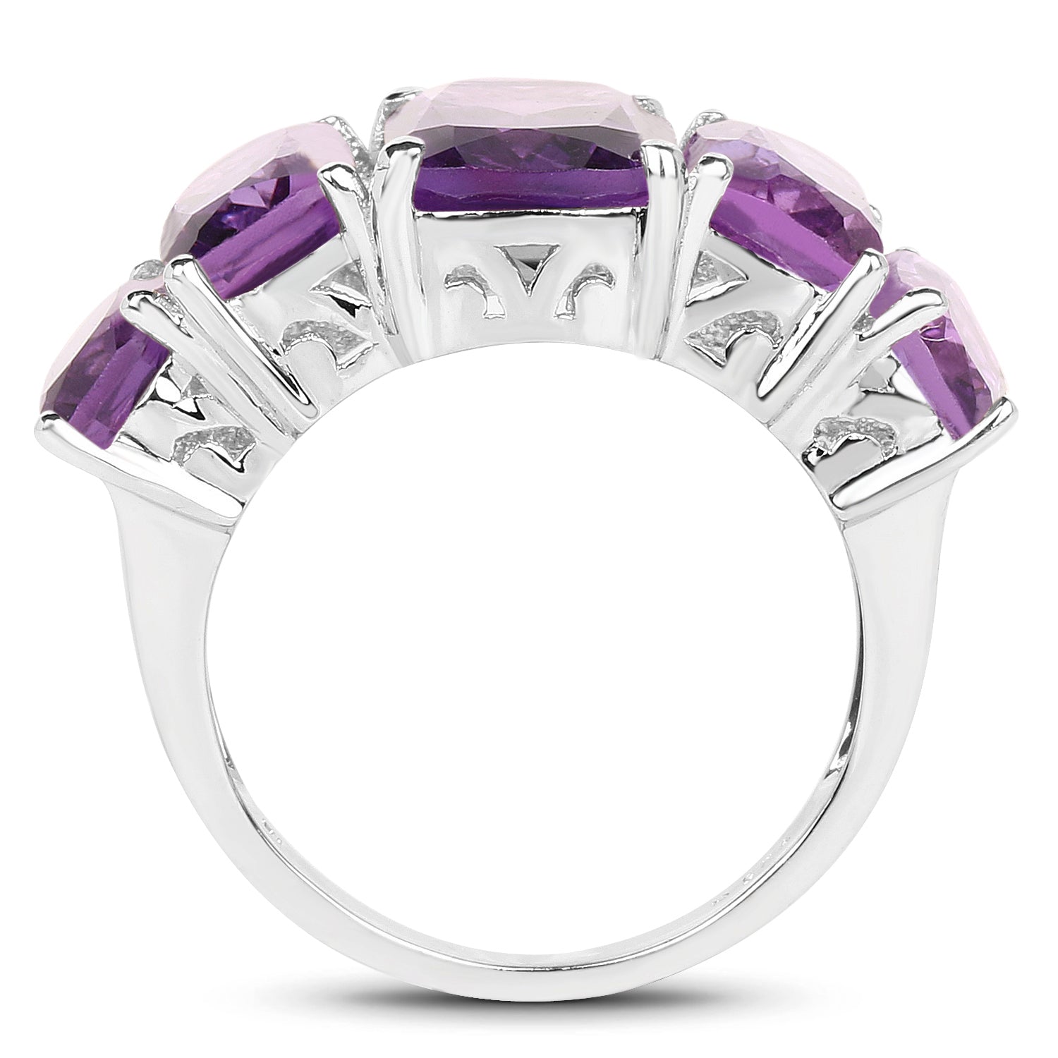 11.10 Carat Genuine Amethyst .925 Sterling Silver Ring on sale at MyriadMart