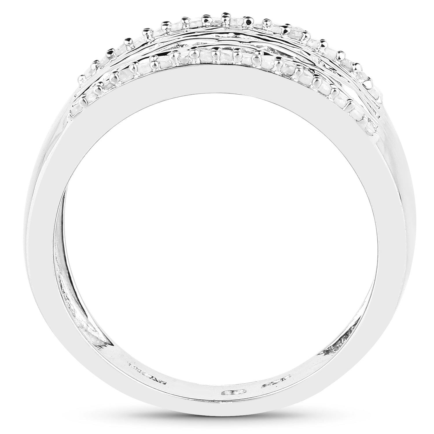0.41 Carat Genuine White Diamond .925 Sterling Silver Ring on sale at MyriadMart