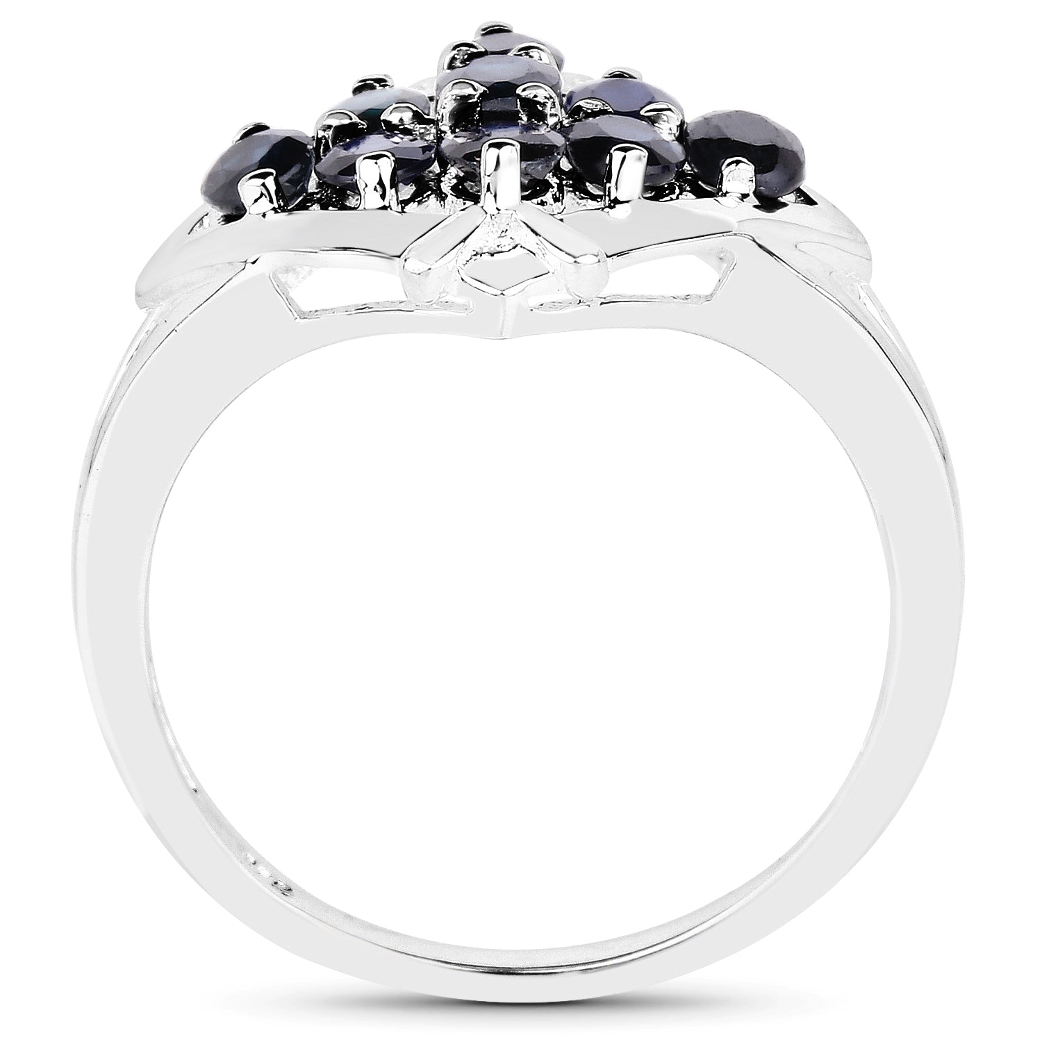 1.80 Carat Genuine Blue Sapphire .925 Sterling Silver Ring on sale at MyriadMart