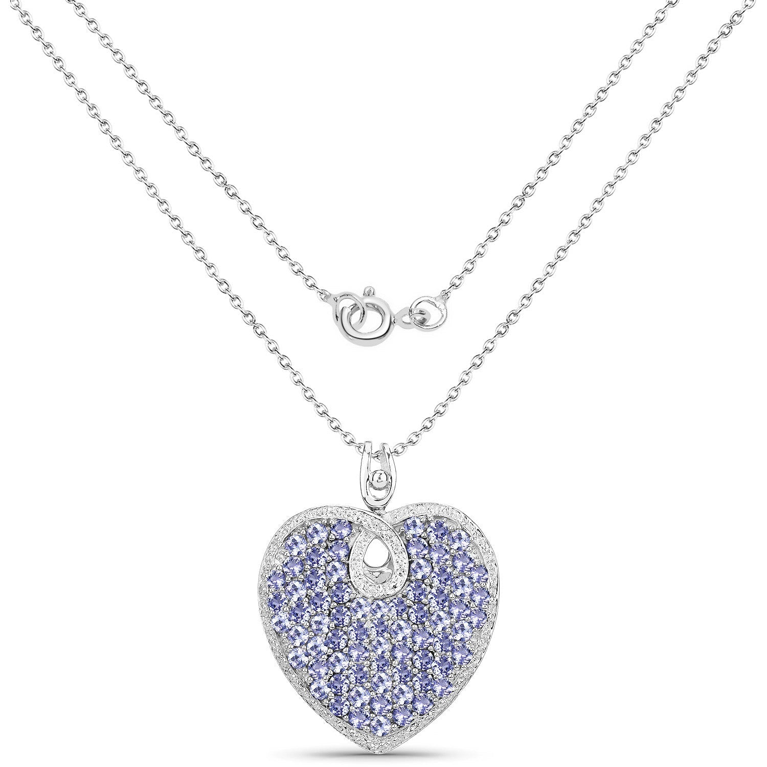 6.17 Carat Genuine Tanzanite .925 Sterling Silver Pendant on sale at MyriadMart