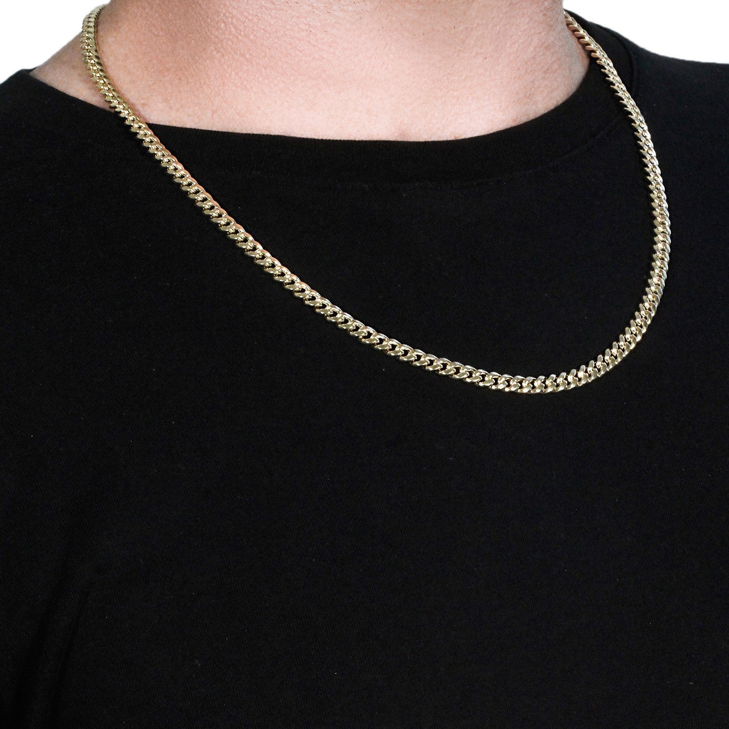 10k Yellow Gold Semi Solid Miami Cuban Chain 5.00 mm on sale at MyriadMart