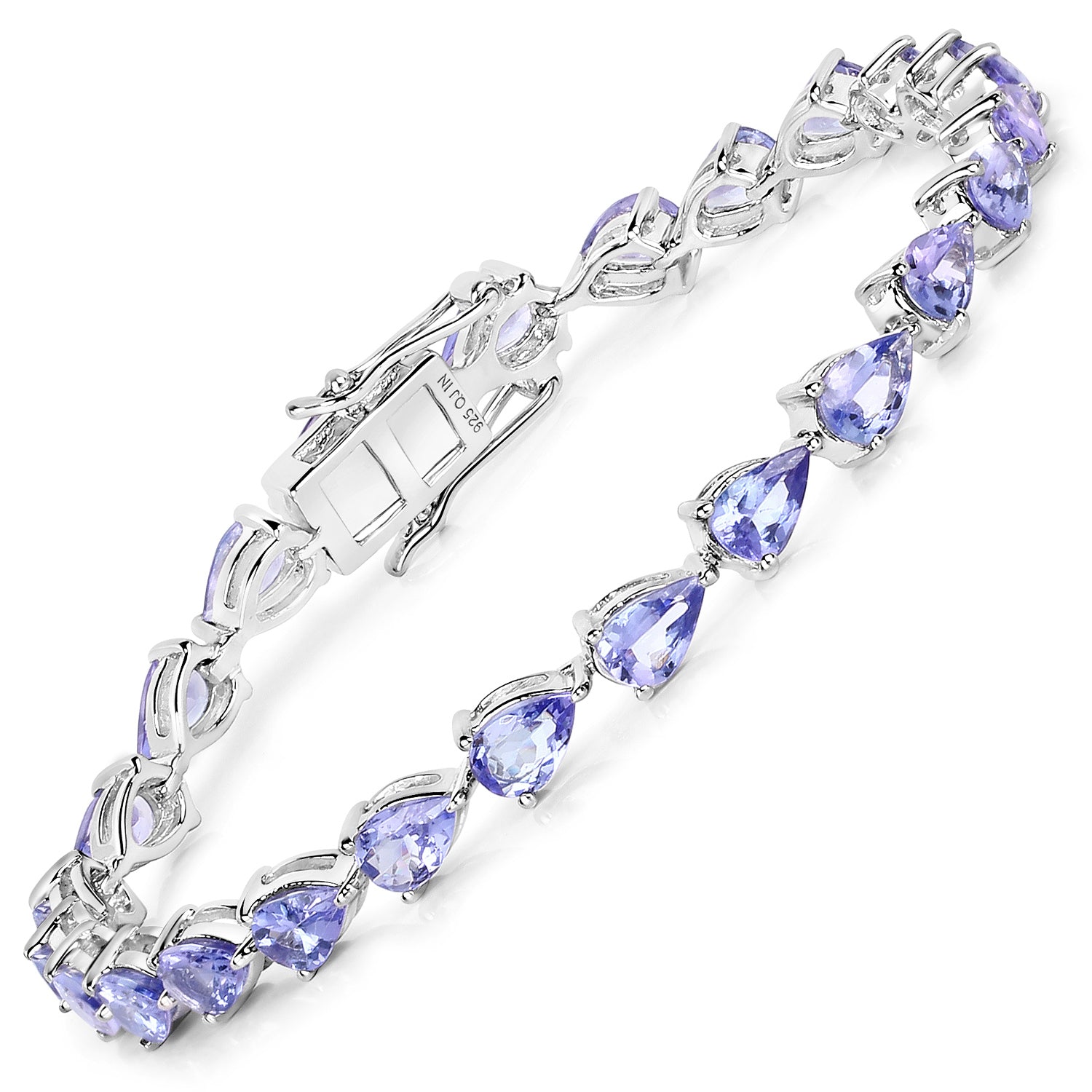 9.25 Carat Genuine Tanzanite .925 Sterling Silver Bracelet on sale at MyriadMart