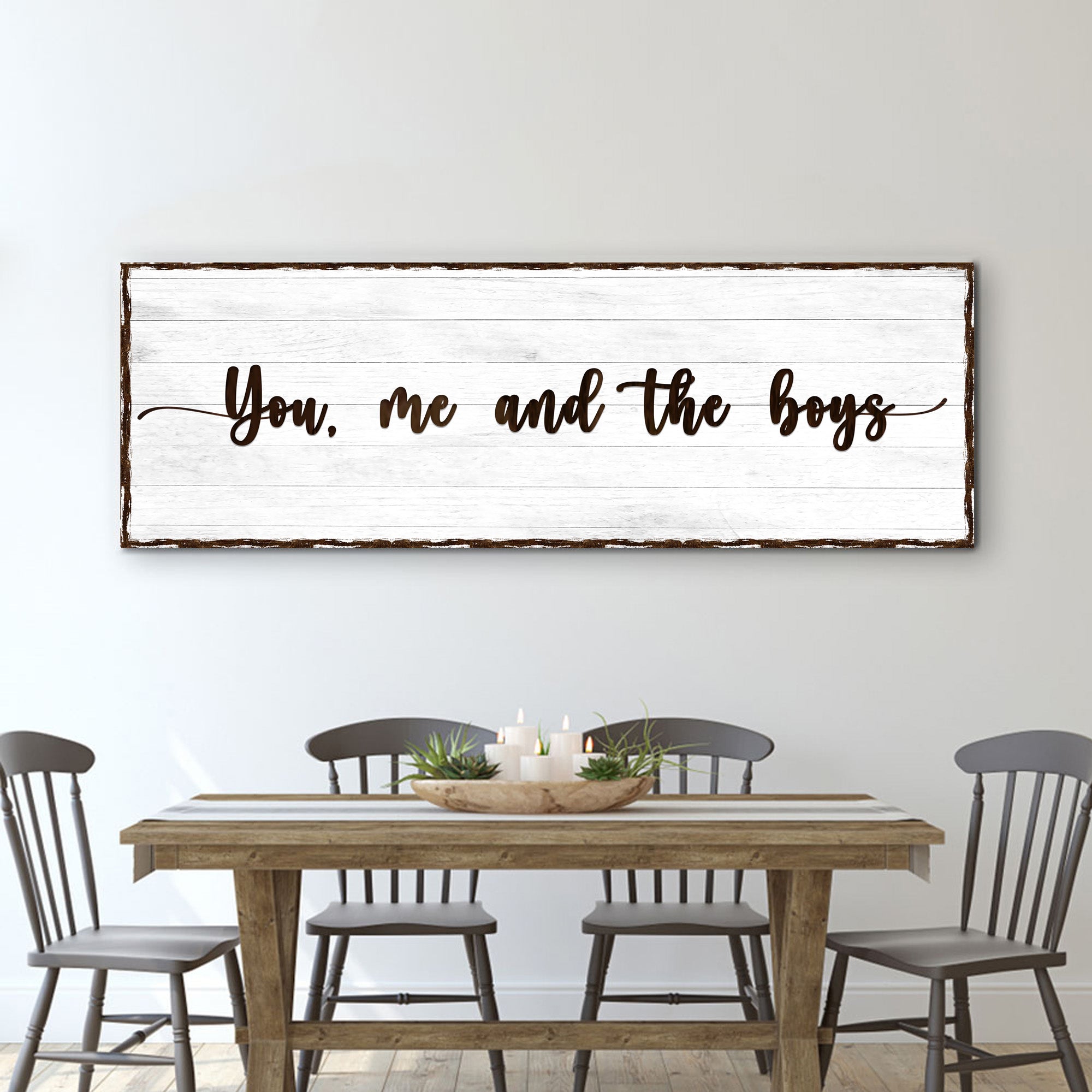 You, Me, And The Boys Family Sign on sale at MyriadMart