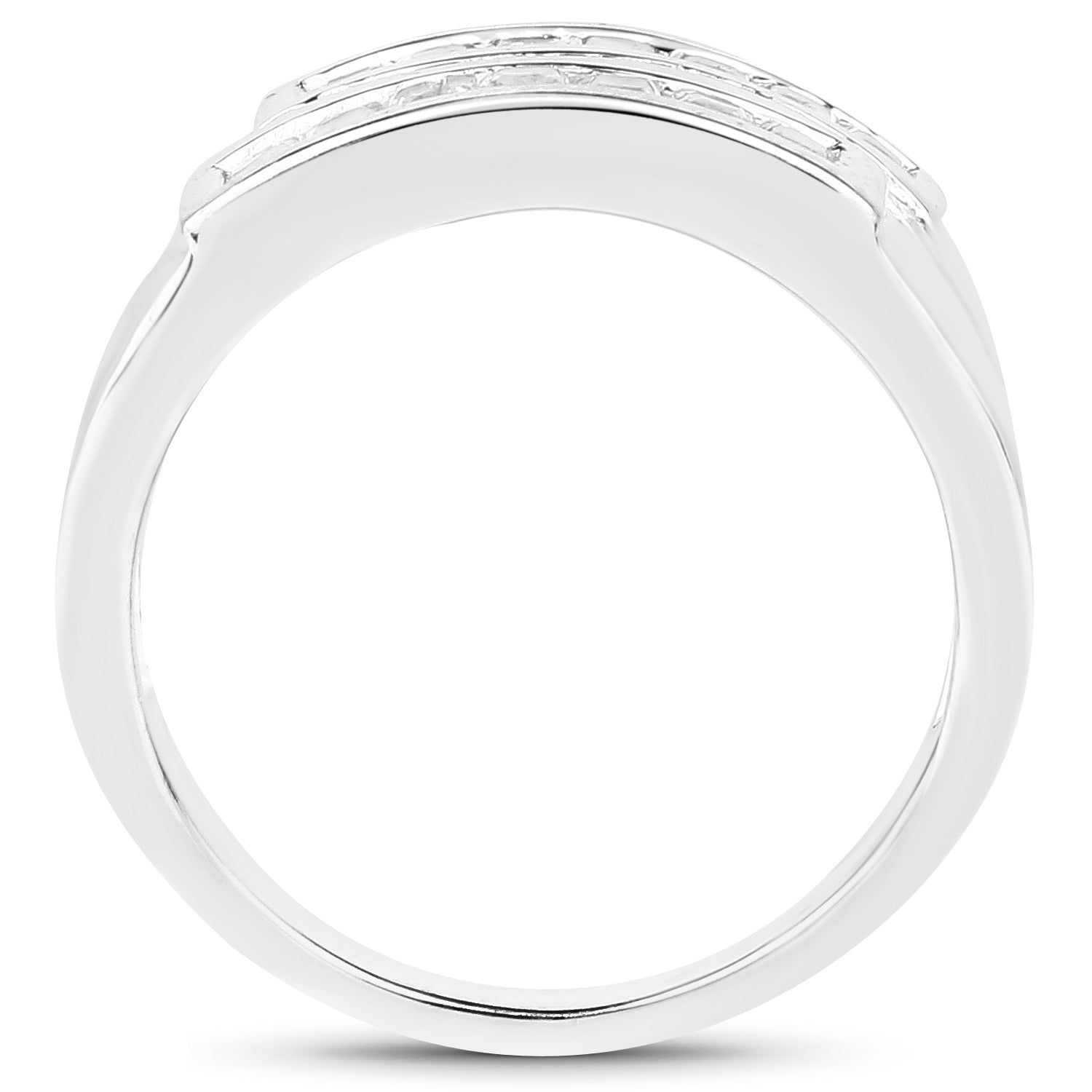 0.70 Carat Genuine White Sapphire .925 Sterling Silver Ring on sale at MyriadMart