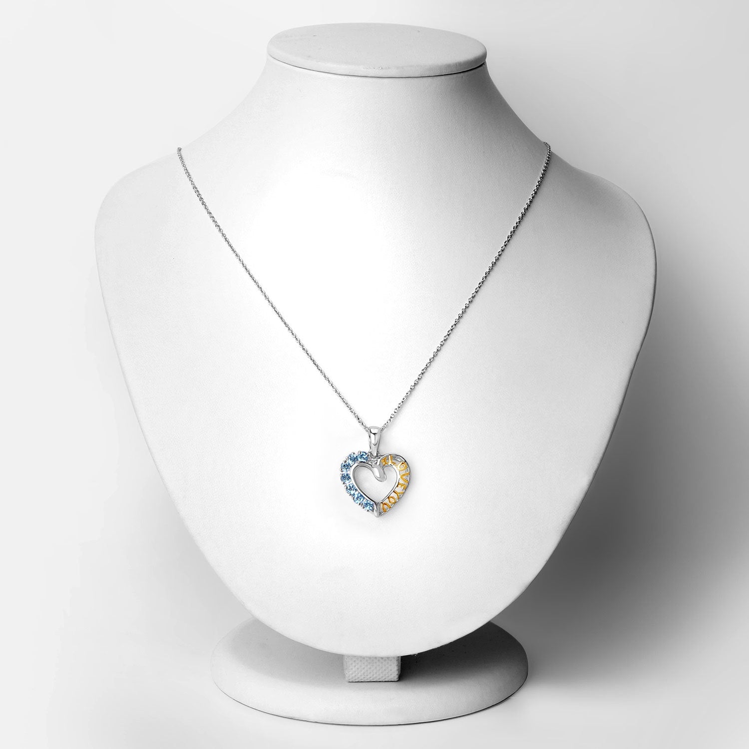 0.84 Carat Genuine Swiss Blue Topaz .925 Sterling Silver Pendant on sale at MyriadMart