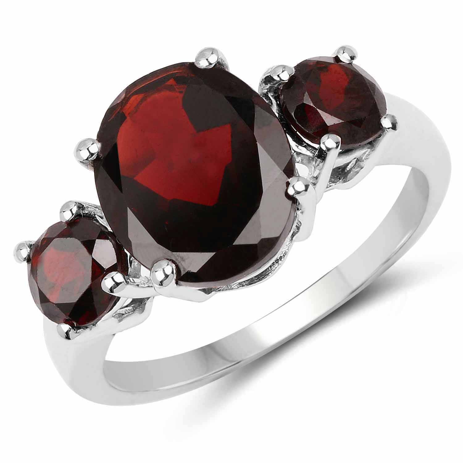 5.01 Carat Genuine Garnet .925 Sterling Silver Ring on sale at MyriadMart