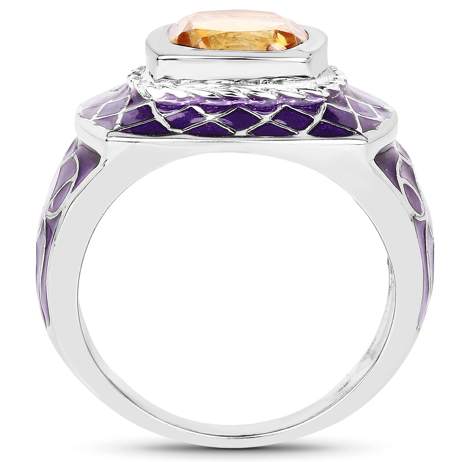 2.00 Carat Genuine Citrine .925 Sterling Silver Ring on sale at MyriadMart