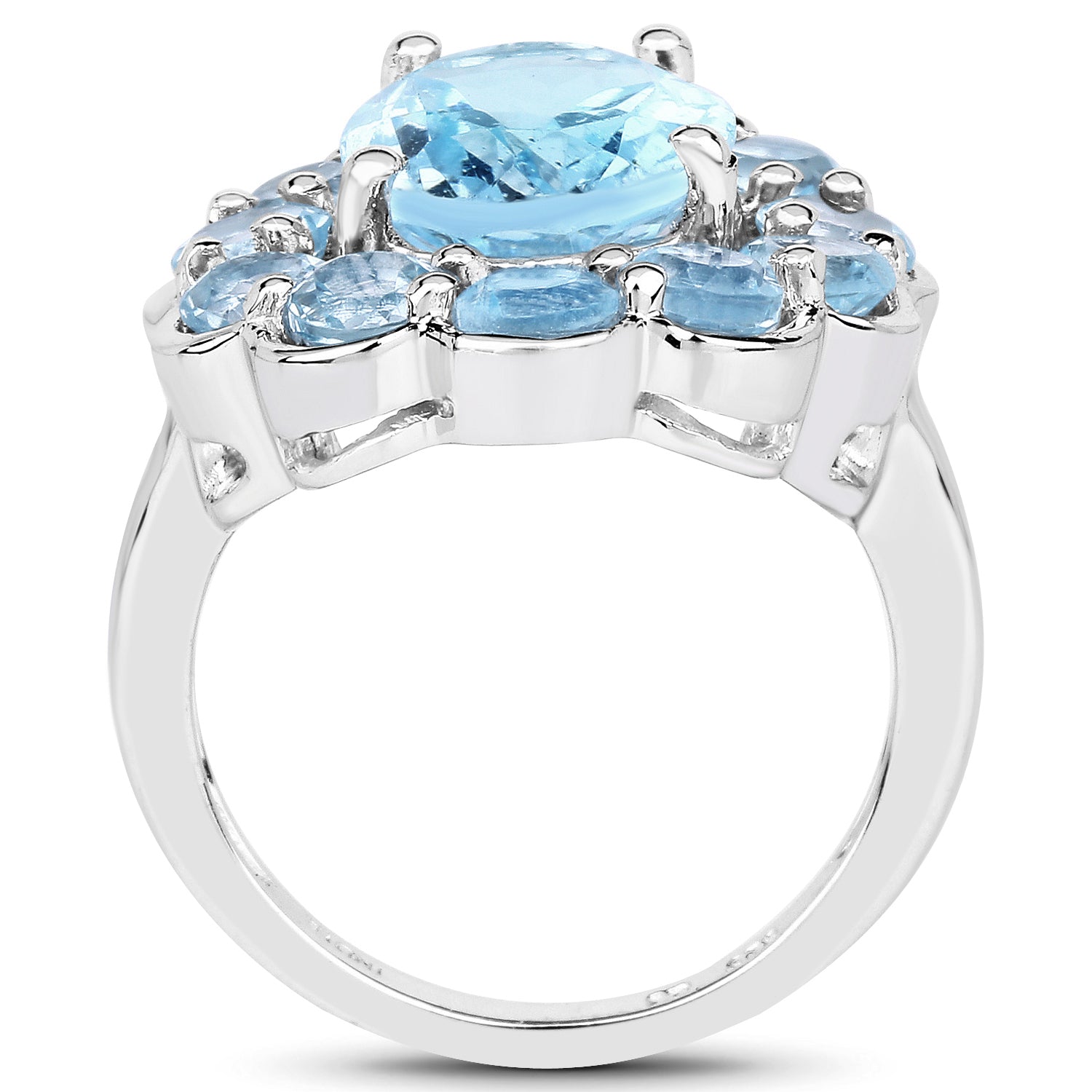 8.67 Carat Genuine Blue Topaz .925 Sterling Silver Ring on sale at MyriadMart