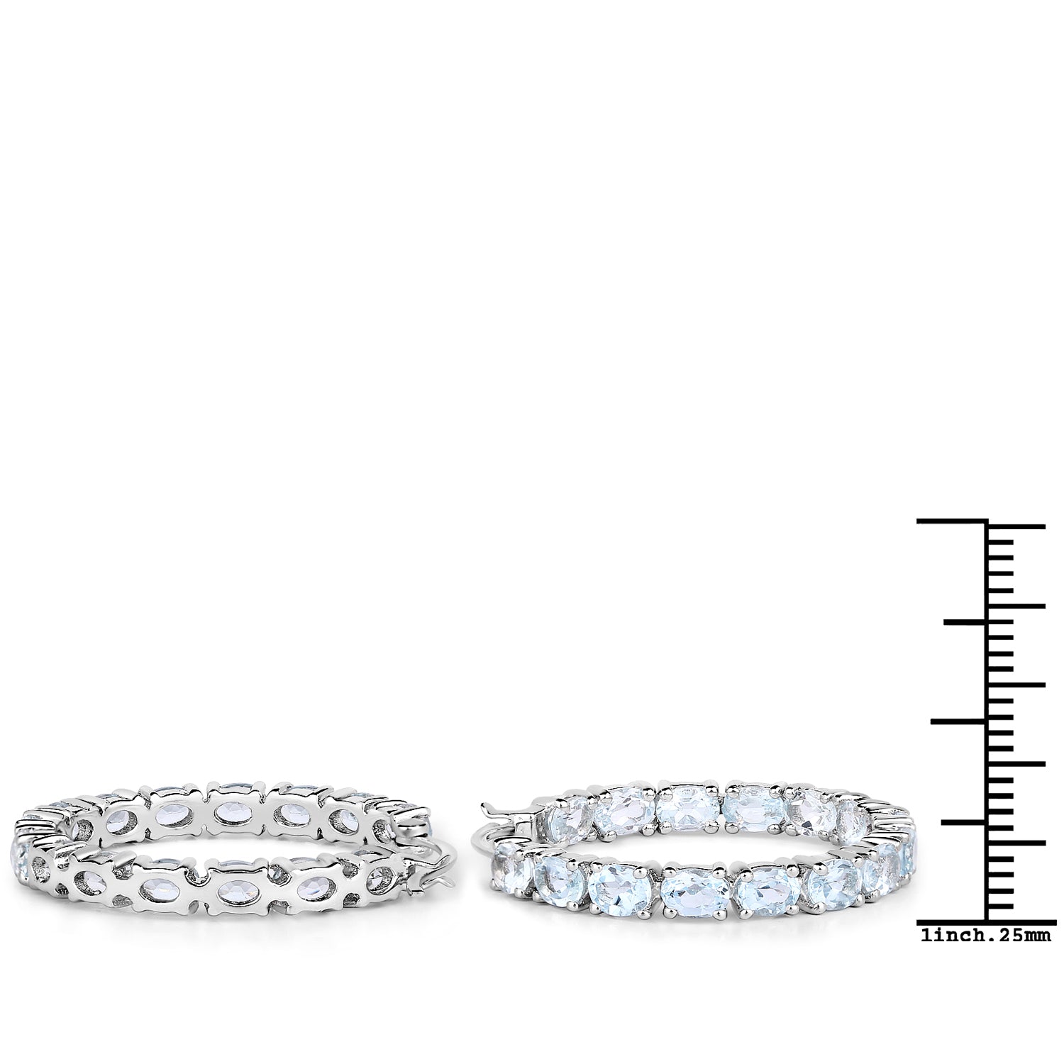 5.70 Carat Genuine Blue Topaz .925 Sterling Silver Earrings on sale at MyriadMart