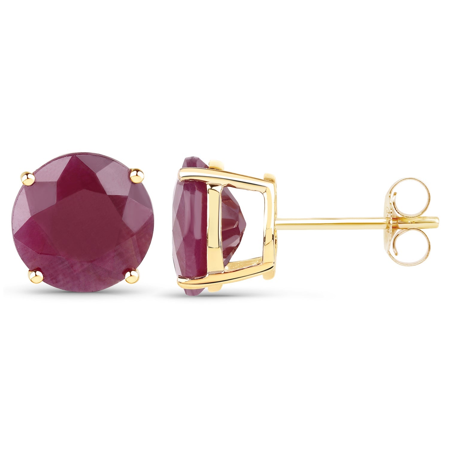 7.40 Carat Genuine Ruby 14K Yellow Gold Earrings on sale at MyriadMart