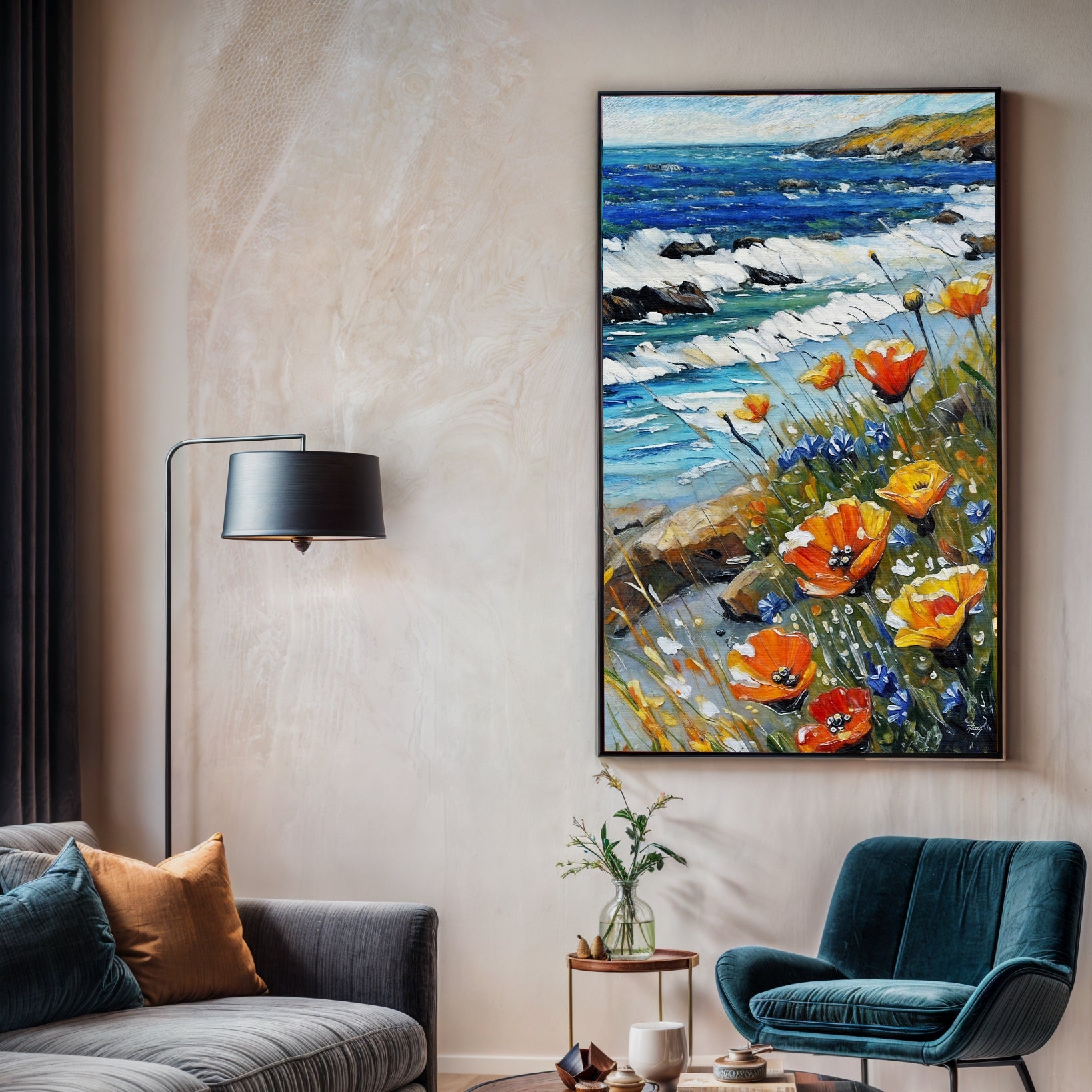 Canvas Print: "Coastal Blooms" on sale at MyriadMart