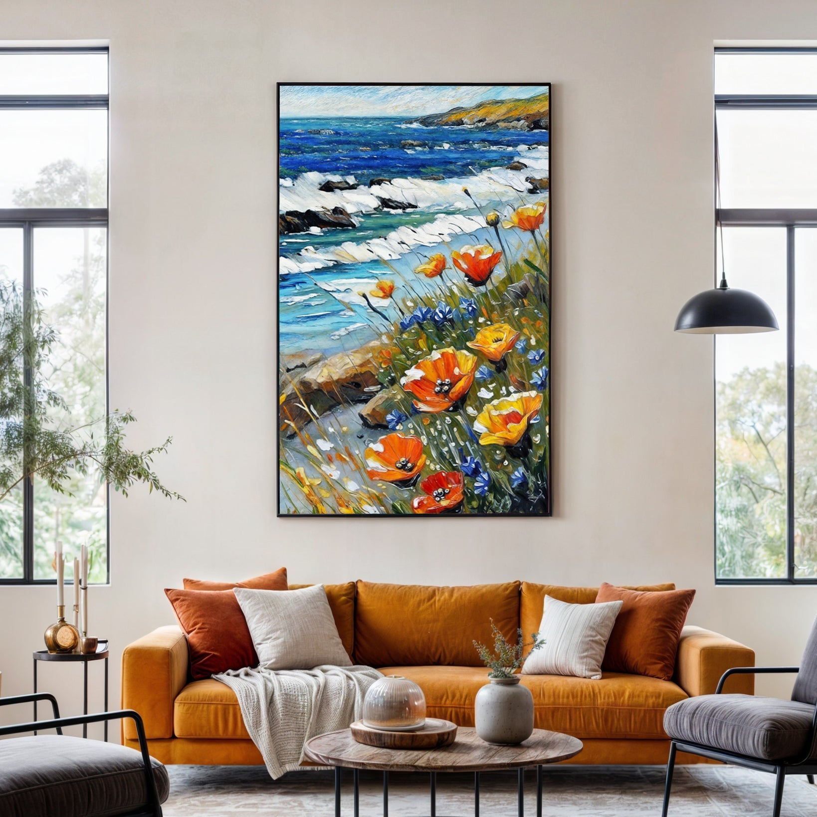 Canvas Print: "Coastal Blooms" on sale at MyriadMart