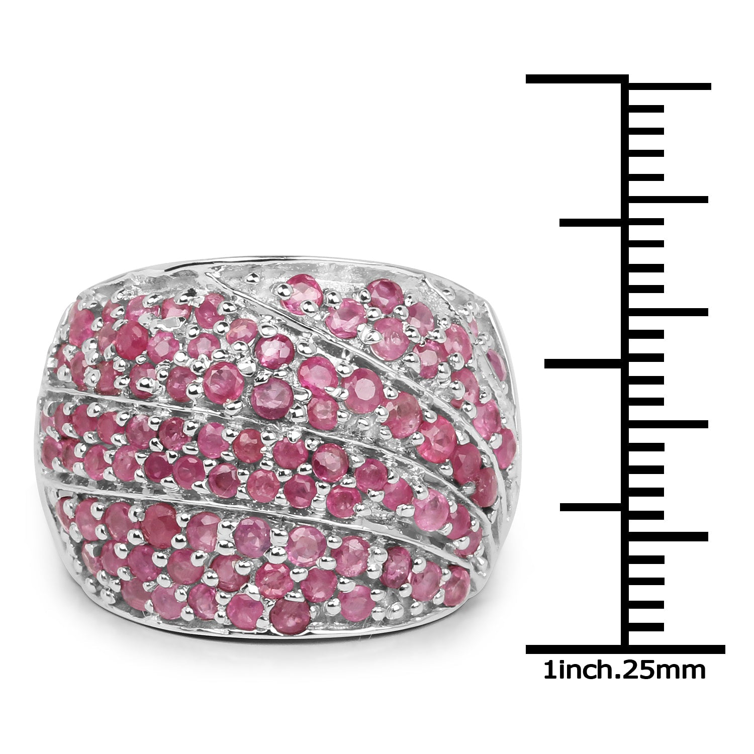 2.97 Carat Genuine Ruby .925 Sterling Silver Ring on sale at MyriadMart