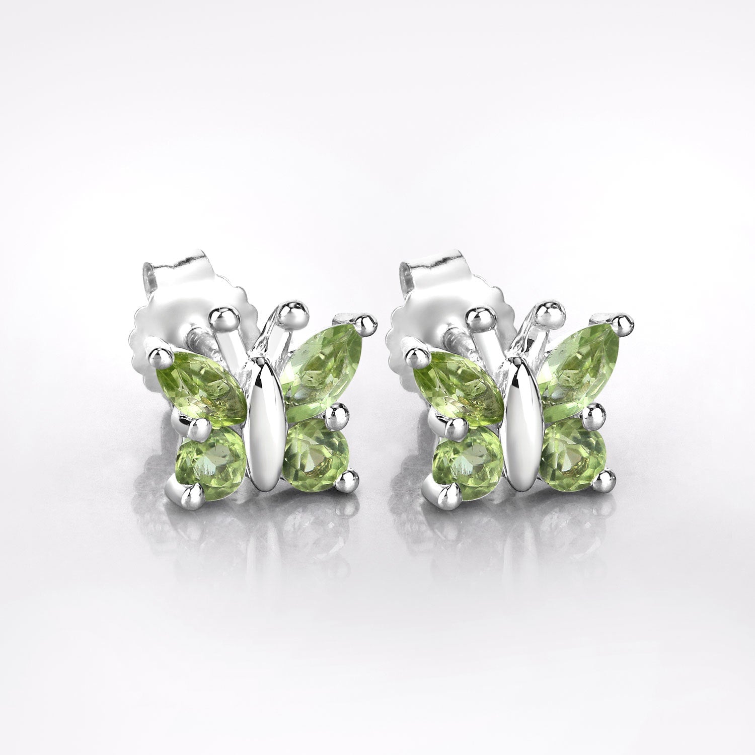 1.00 Carat Genuine Peridot .925 Sterling Silver Earrings on sale at MyriadMart