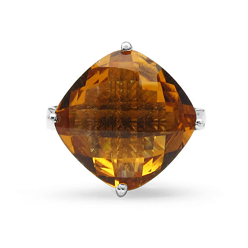 9.05 Carat Genuine Citrine .925 Sterling Silver Ring on sale at MyriadMart