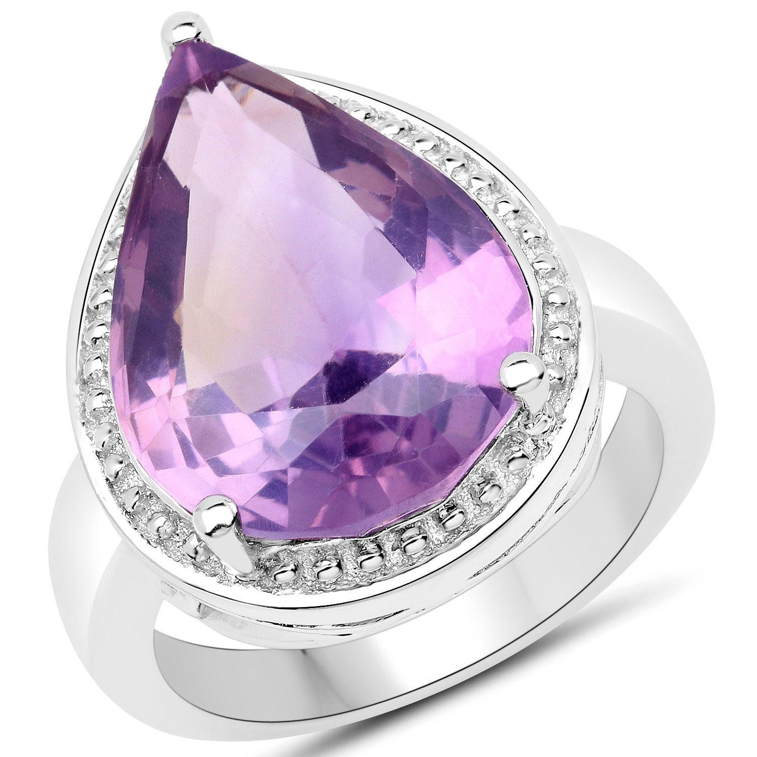 9.00 Carat Genuine Amethyst .925 Sterling Silver Ring on sale at MyriadMart