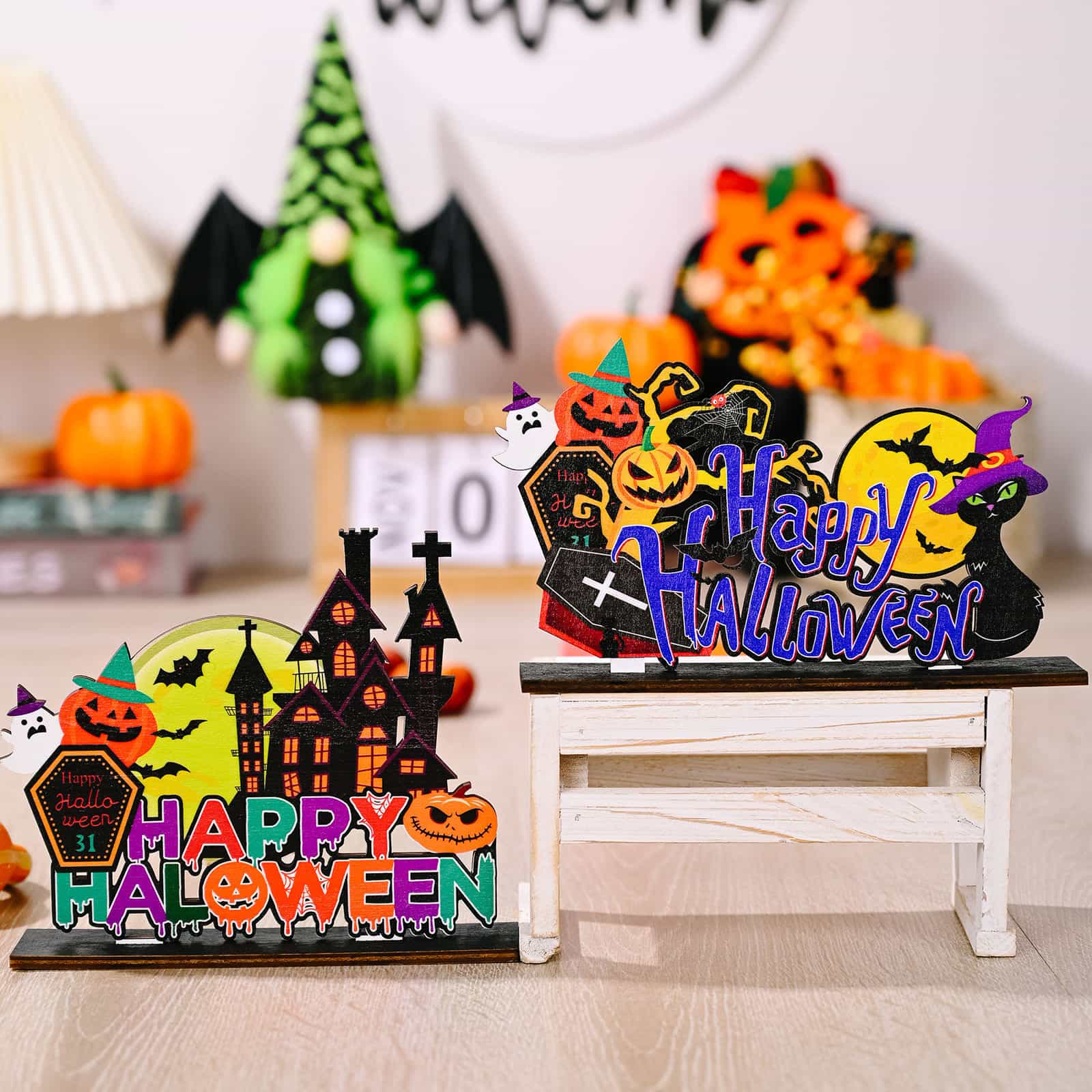 Assorted 2-Piece Halloween Element Ornaments - MyriadMart
