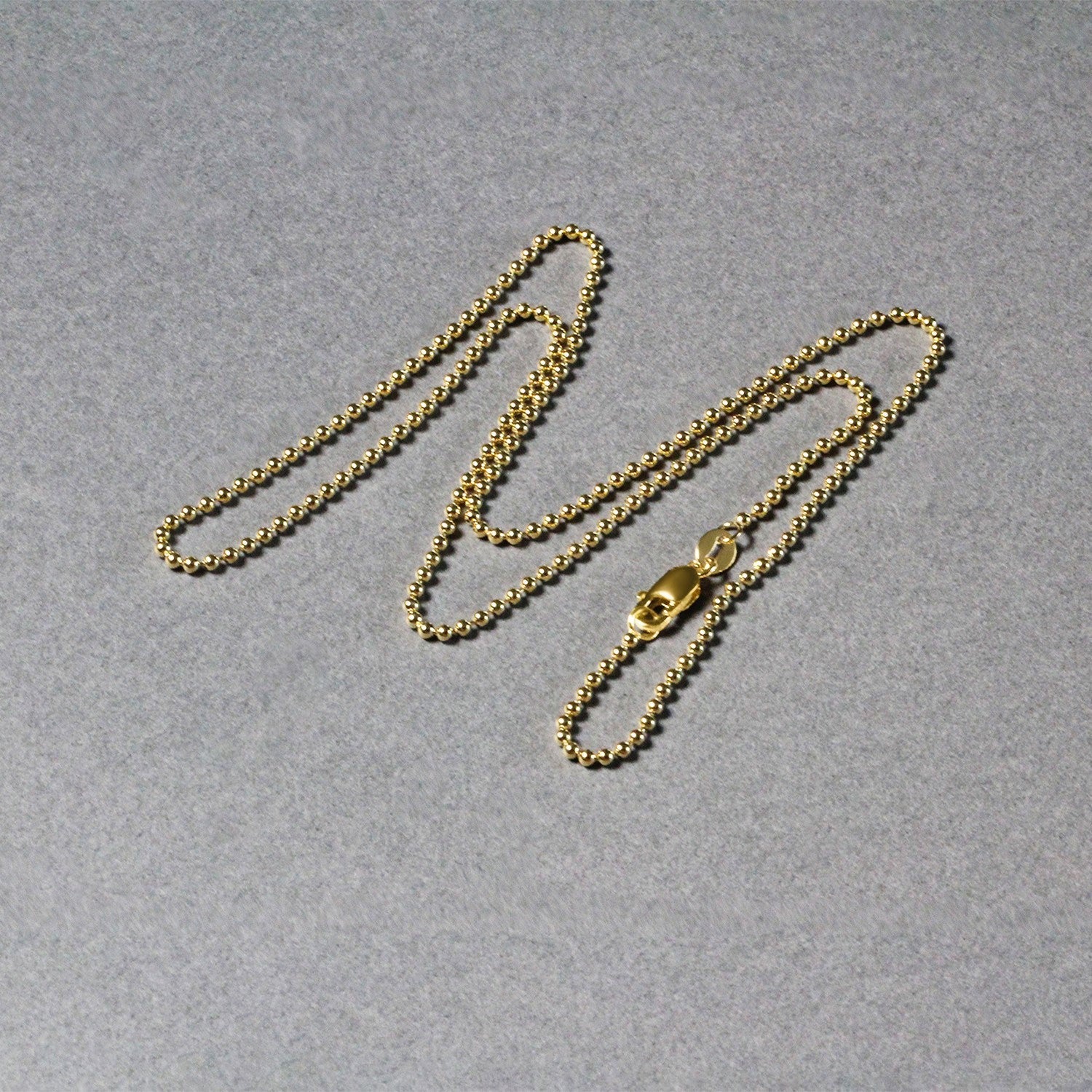 14k Yellow Gold Bead Chain 1.5mm on sale at MyriadMart