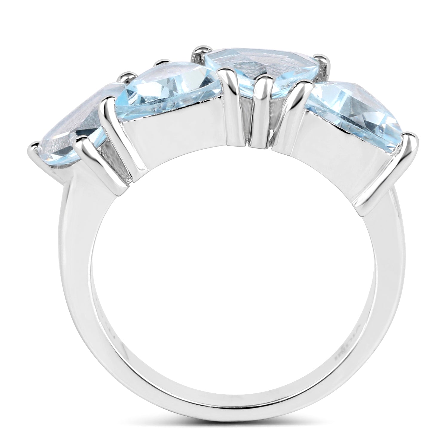 5.00 Carat Genuine Blue Topaz .925 Sterling Silver Ring on sale at MyriadMart