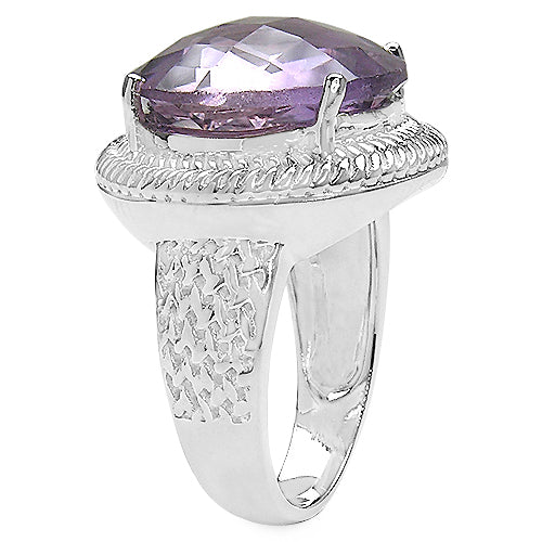 10.22 Carat Genuine Amethyst .925 Sterling Silver Ring on sale at MyriadMart