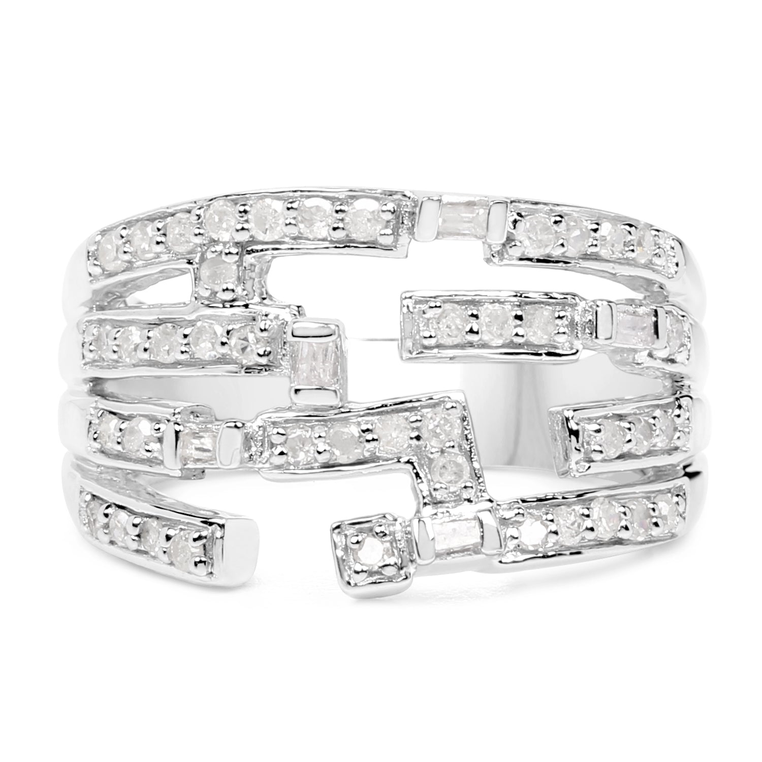 0.60 Carat Genuine White Diamond .925 Sterling Silver Ring on sale at MyriadMart