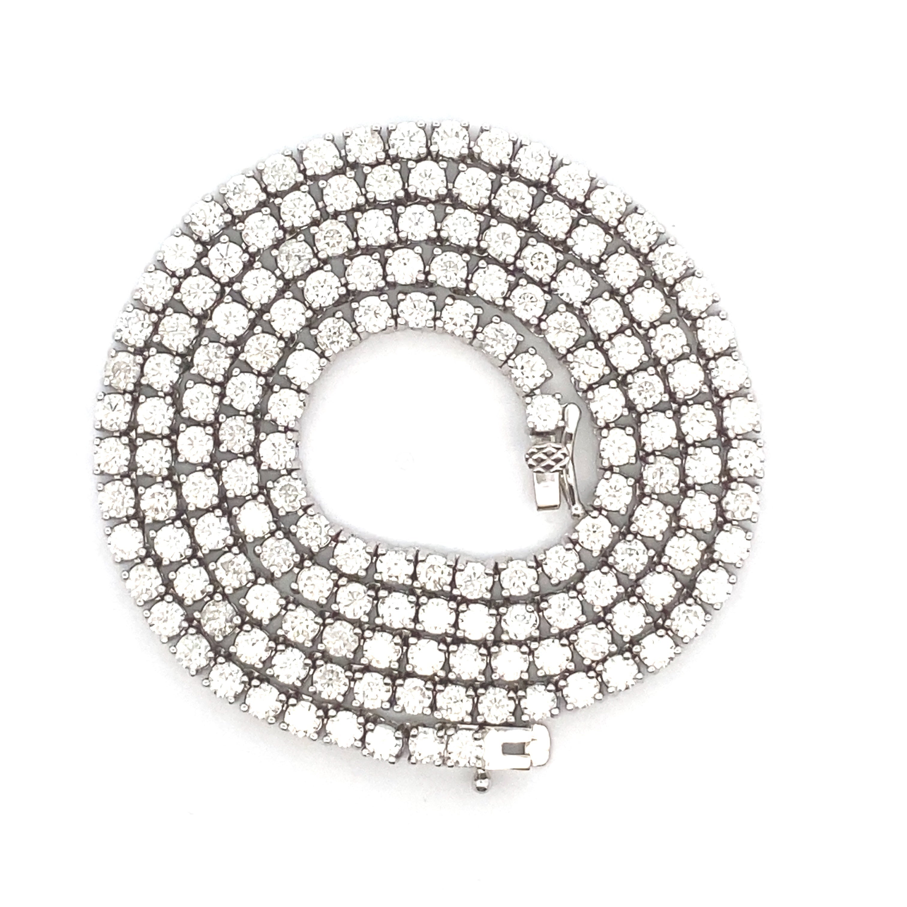 6.85ct Moissanite Tennis Necklace Sterling Silver on sale at MyriadMart