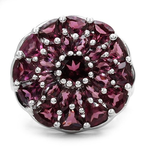 5.08 Carat Genuine Rhodolite .925 Sterling Silver Ring on sale at MyriadMart