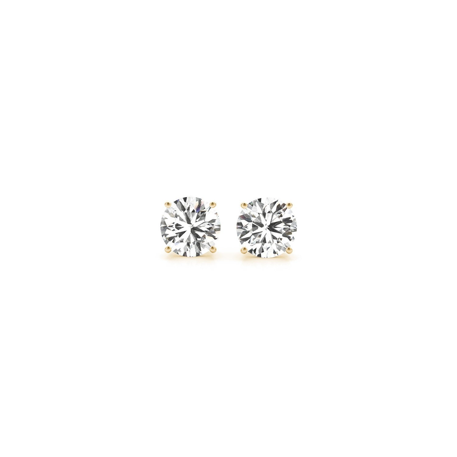 1 cttw Certified IGI Lab Grown Round Diamond Stud Earrings 14k Yellow Gold G/VS2 on sale at MyriadMart