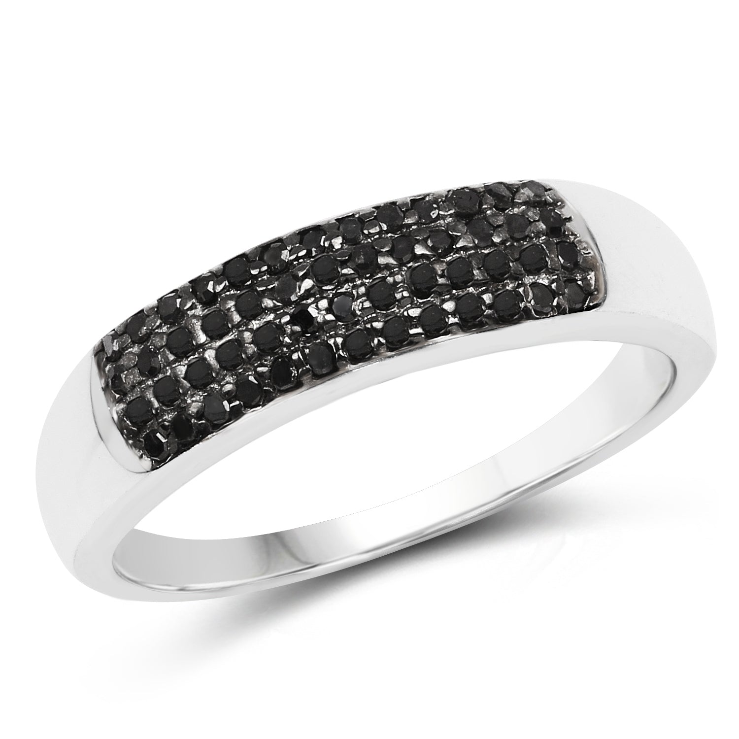 0.22 Carat Genuine Black Diamond .925 Sterling Silver Ring on sale at MyriadMart
