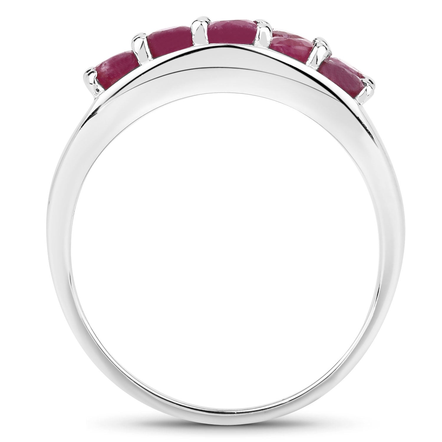 1.30 Carat Genuine Ruby .925 Sterling Silver Ring on sale at MyriadMart
