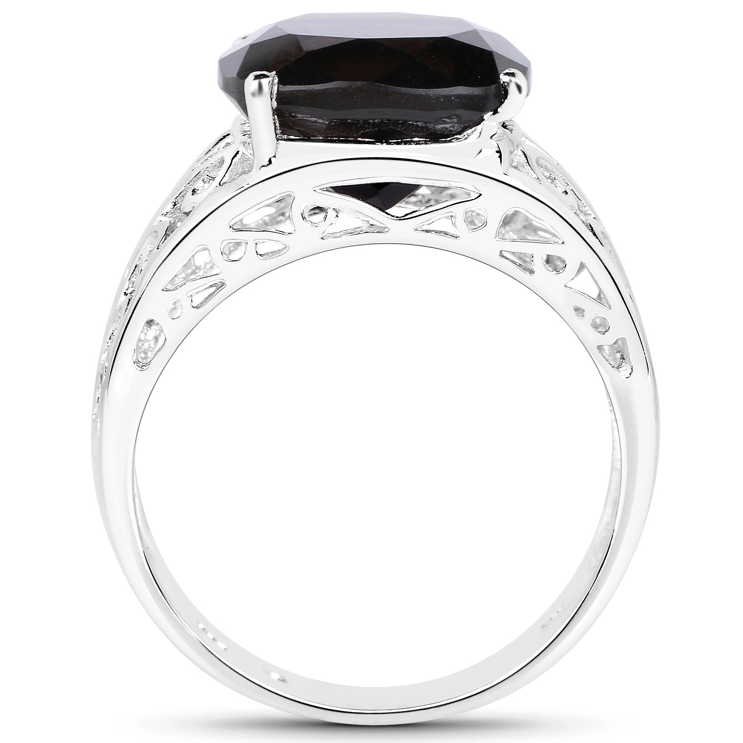 7.09 Carat Genuine Smoky Quartz .925 Sterling Silver Ring on sale at MyriadMart