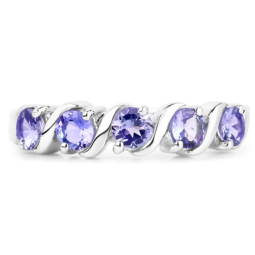1.15 Carat Genuine Tanzanite .925 Sterling Silver Ring on sale at MyriadMart