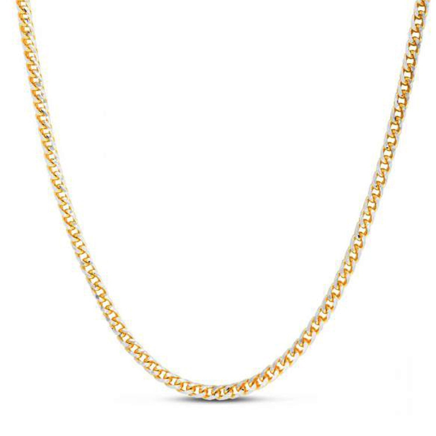 14k Yellow Gold Round Pave Franco Chain 4.00 mm on sale at MyriadMart