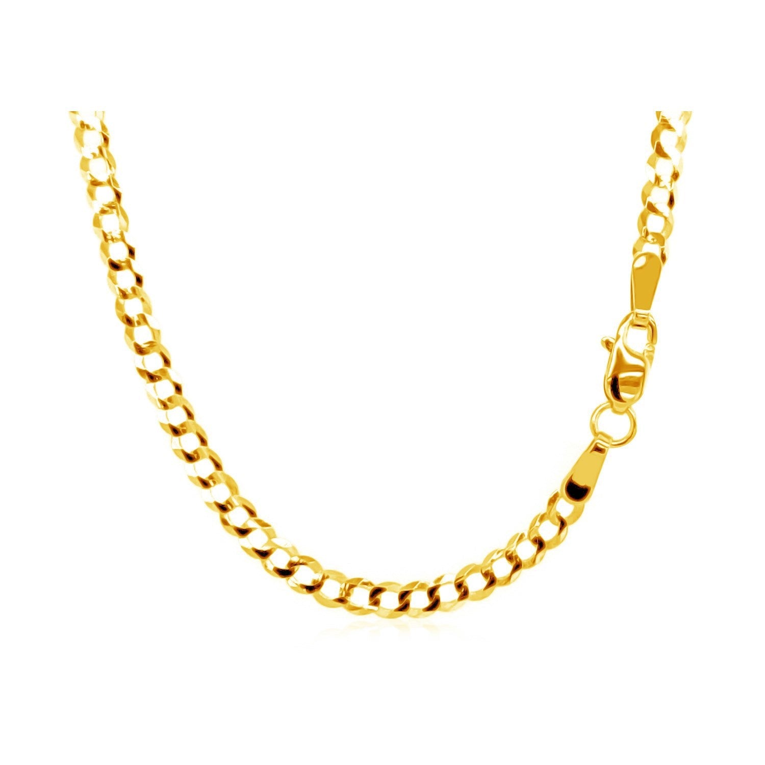 2.4mm 10k Yellow Gold Curb Chain on sale at MyriadMart
