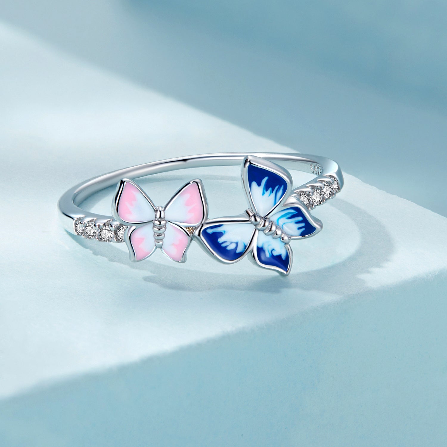 925 Sterling Silver Enamel Plated Ring Size 6 for Women on sale at MyriadMart