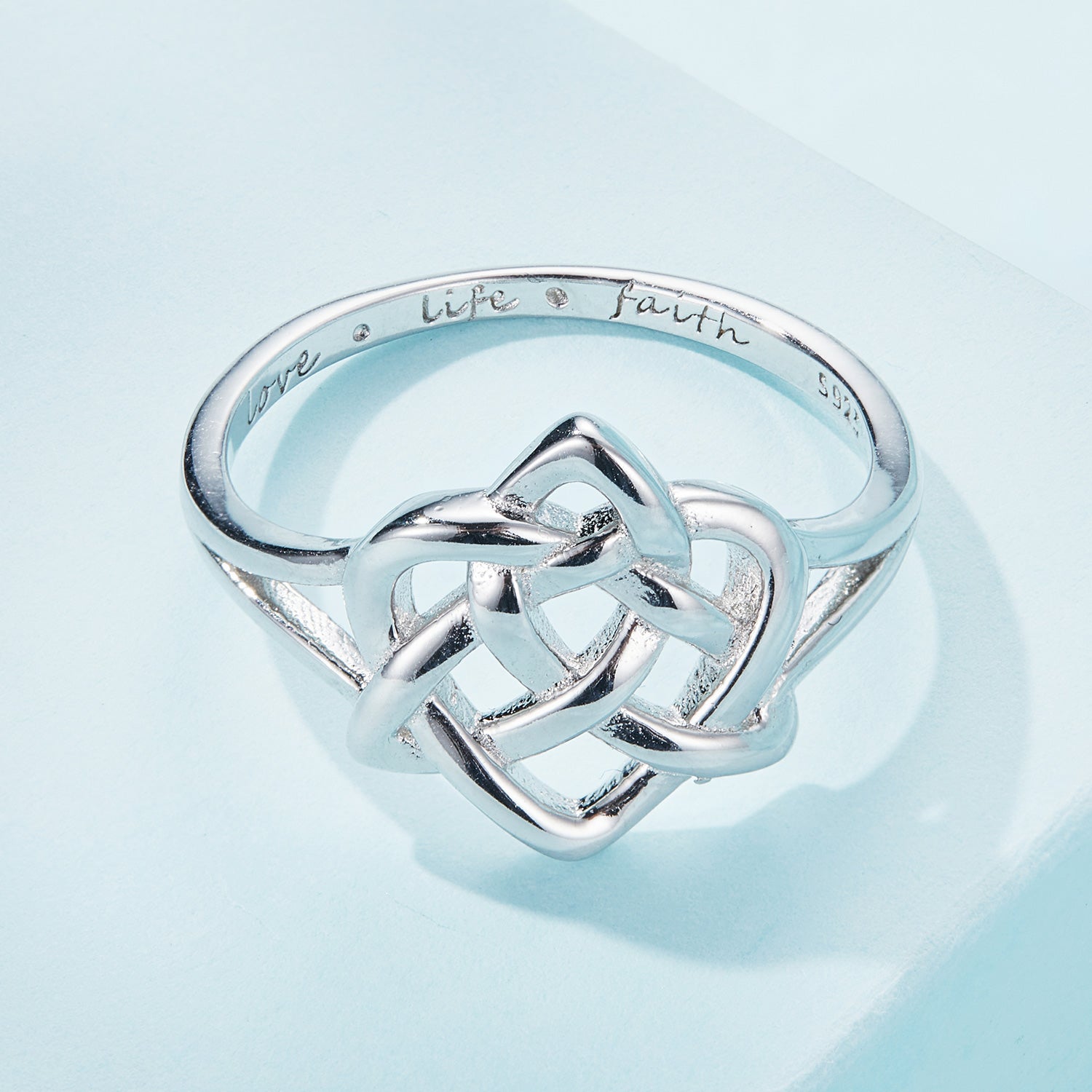 925 Sterling Silver Ring Size 6.0 with Platinum Plating on sale at MyriadMart