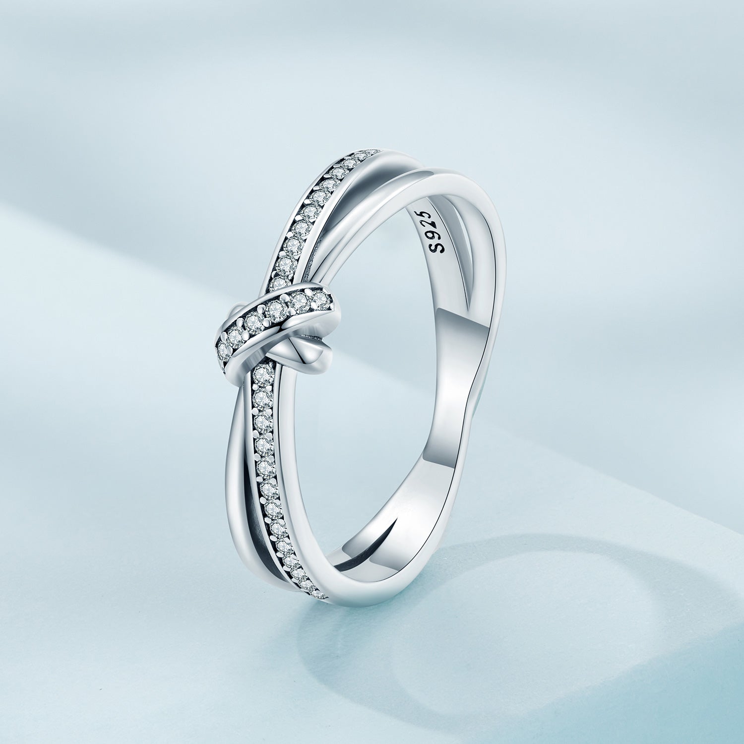 S925 Sterling Silver Oxidized Pavé Setting CZ Ring Size 6 for Women on sale at MyriadMart