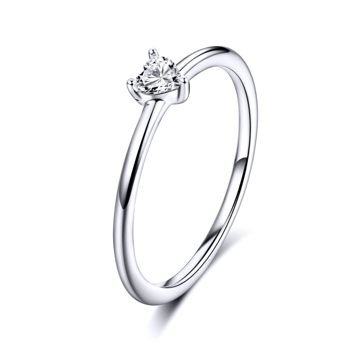 925 Sterling Silver Ring Size 6.0 with CZ and Platinum Plating for Women on sale at MyriadMart